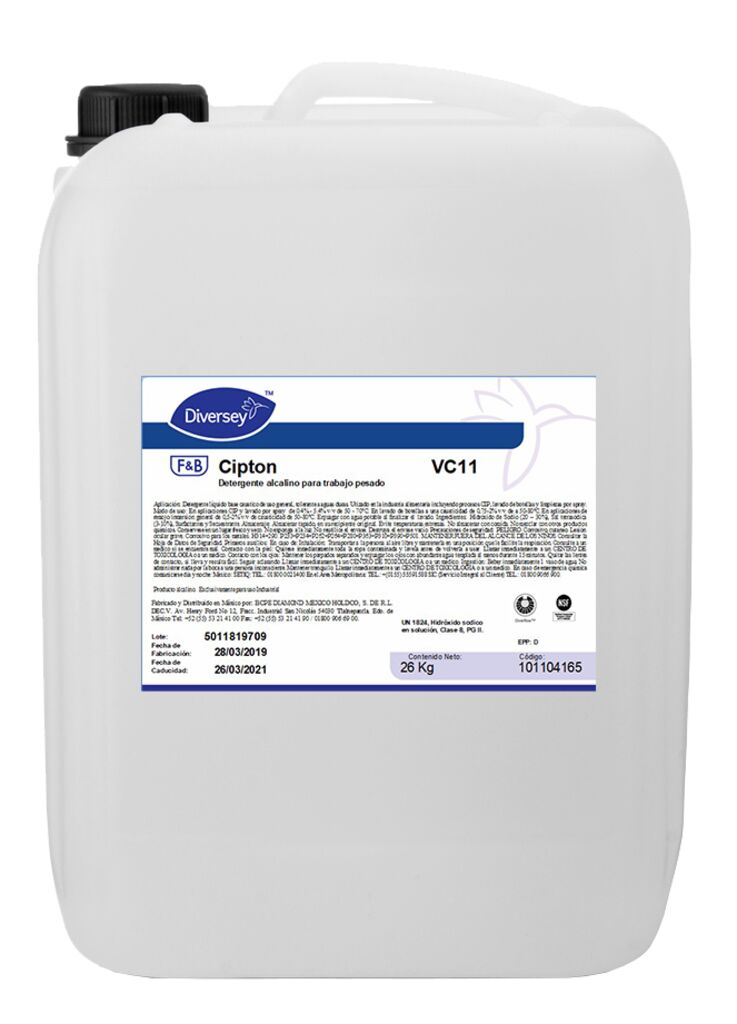Cipton VC11 26kg - Detergente alcalino para trabajo pesado
